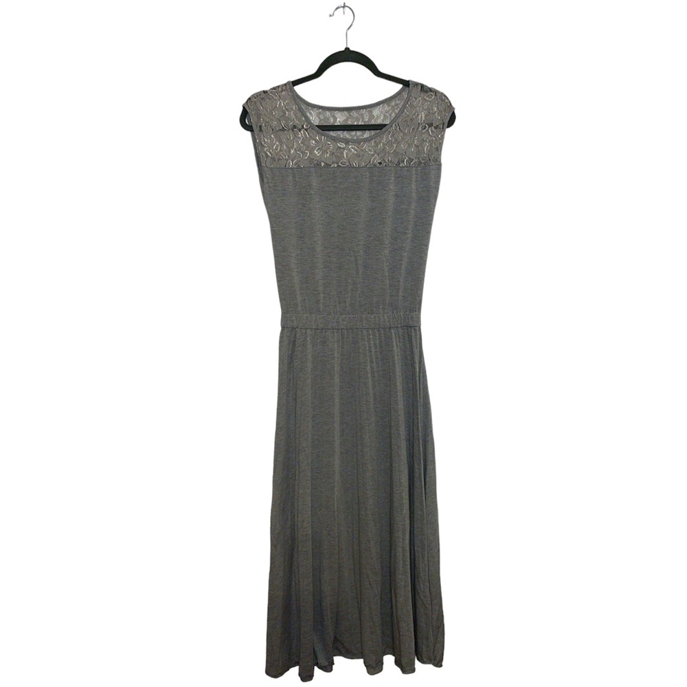 La Chapelle Lace Top Calf Length Sleeveless Dress